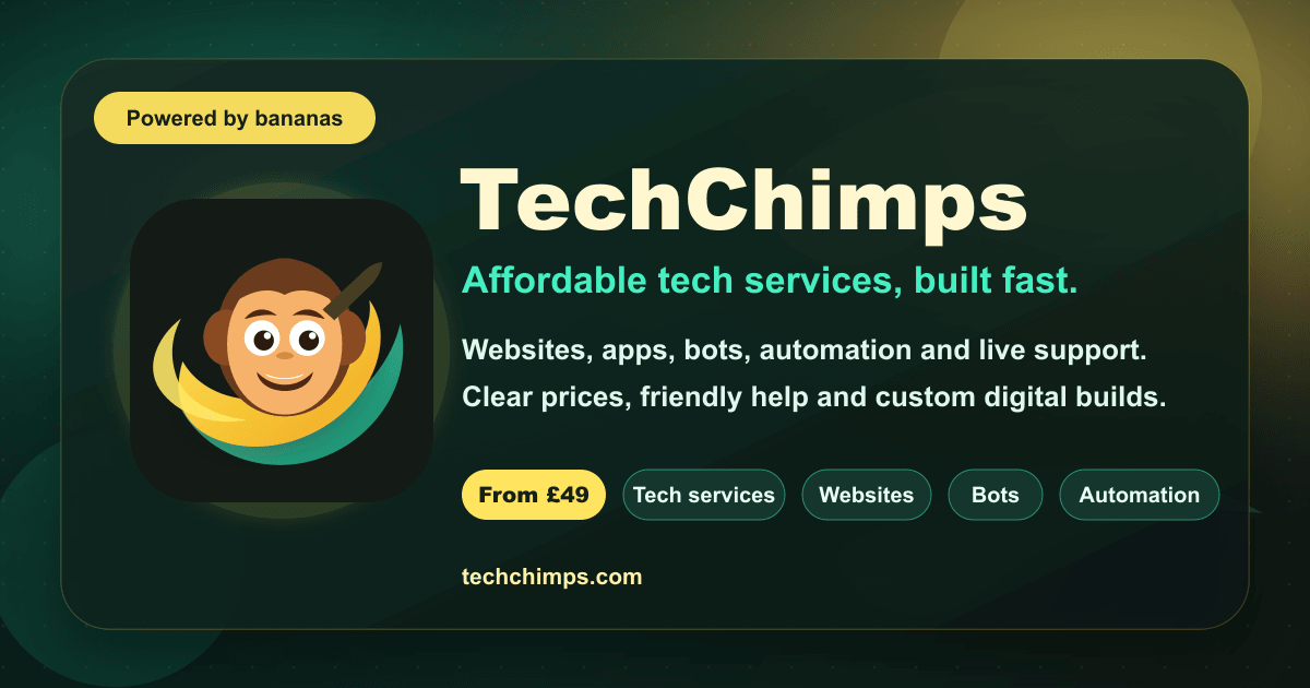 TechChimps brand card